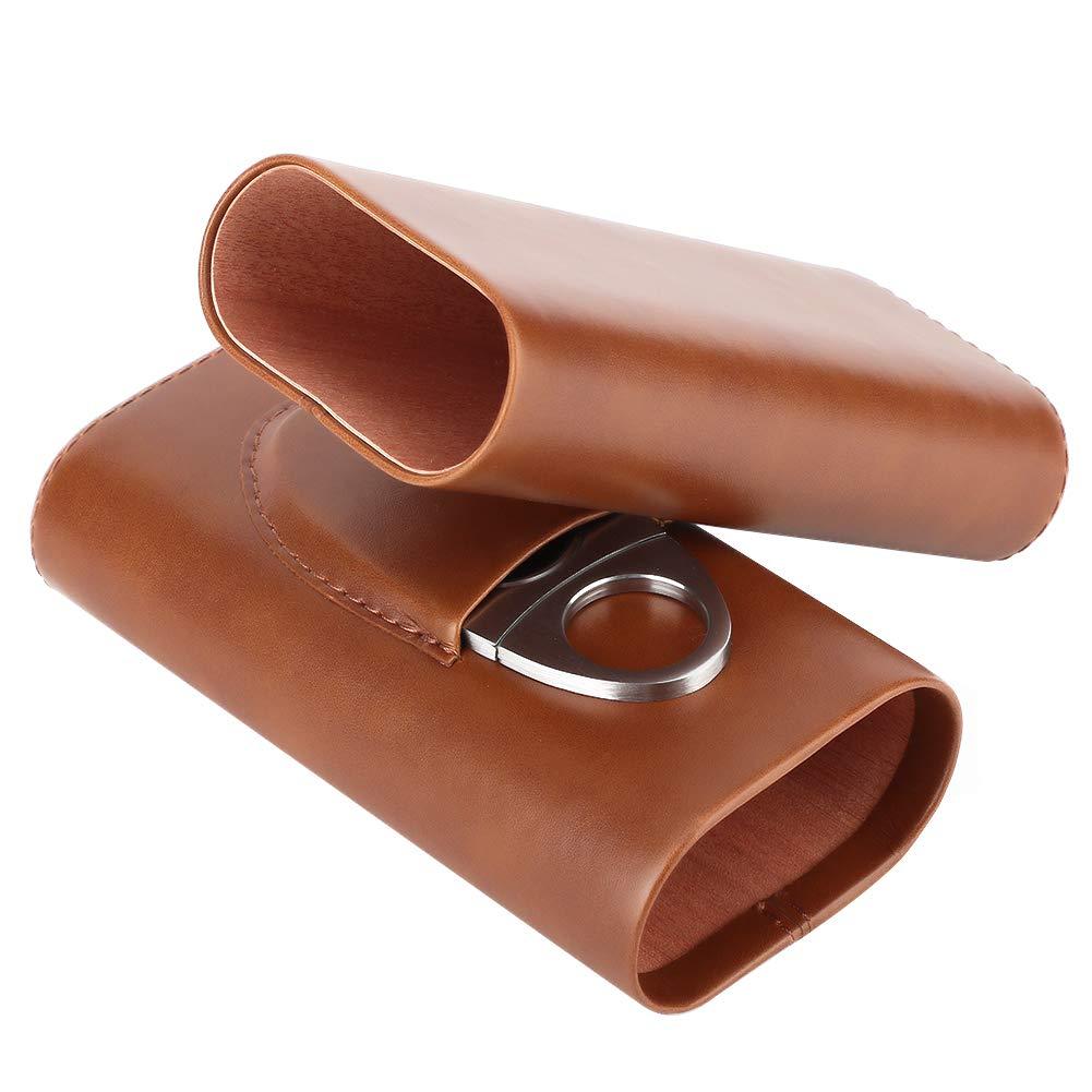 Hộp  di động Hộp giữ ẩm bằng da Máy đo độ ẩm Hộp  tuyết tùng