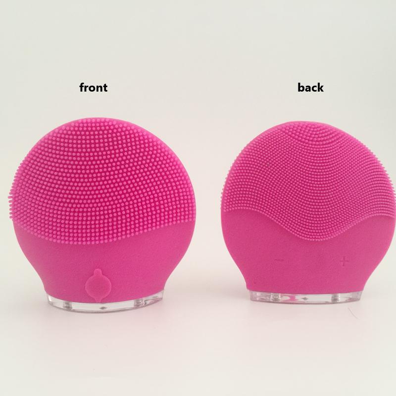 Làm Sạch Da Mặt Bàn Chải Mini Rửa Mặt Silicone Chống Thấm Nước Siêu Âm Rung Chổi Lau Rửa Vệ Sinh Mặt Lỗ Chân Lông SU214