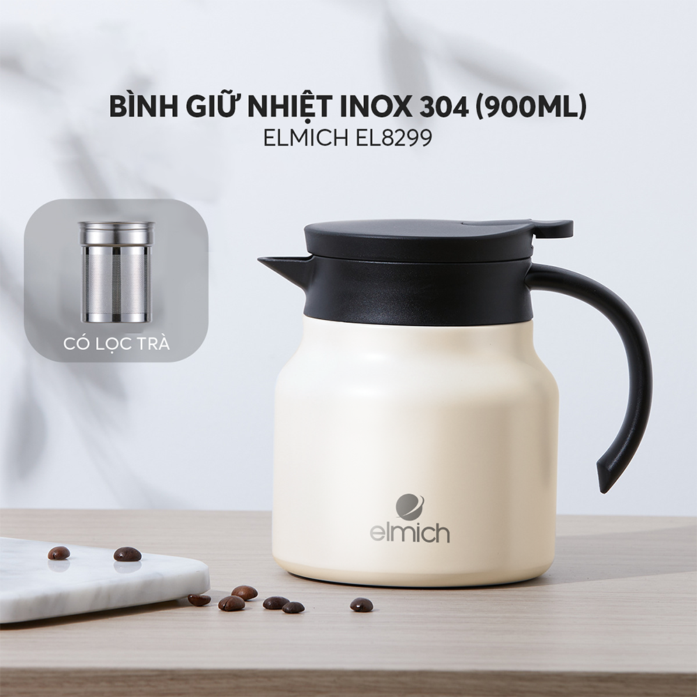Bình Giữ Nhiệt Gia Đình INOX 304, Tráng bạc Elmich EL-8299 - Hàng Chính Hãng