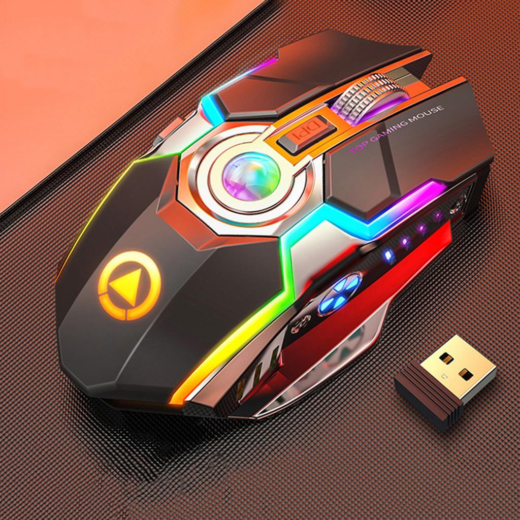 Wireless Mouse 2.4G Cordless Computer Mouse with USB Receiver Portable Mobile Mouse Optical Office Mice 3-Level DPI, 7 Buttons for Notebook, PC