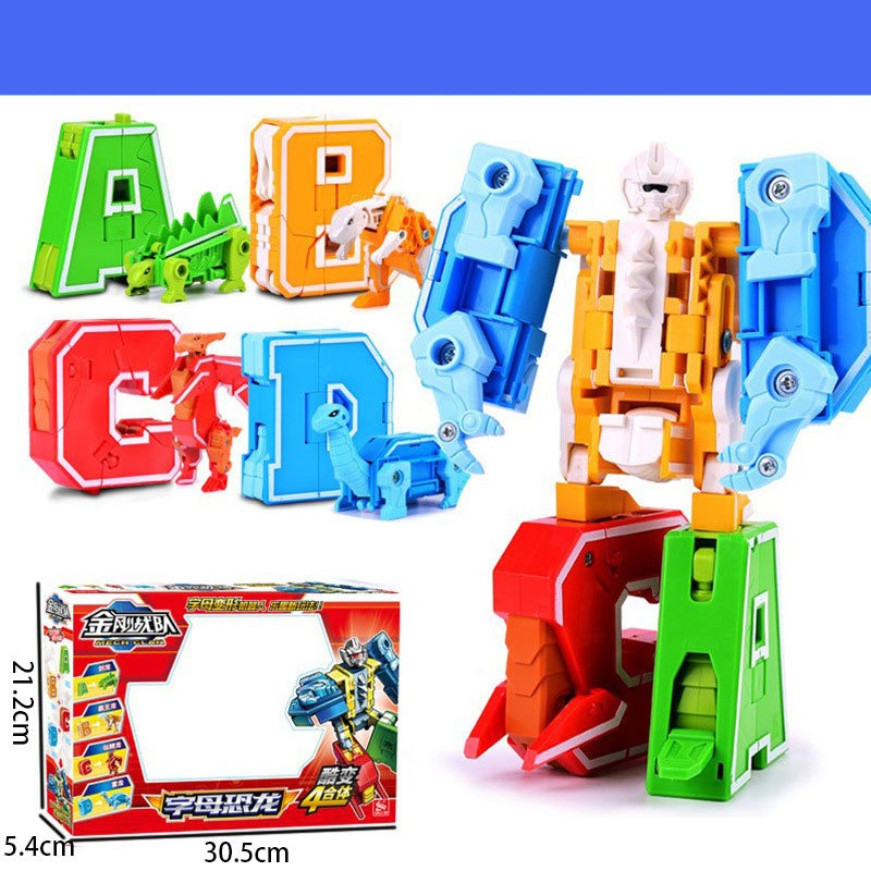 [Siêu sale] Bảng Chữ Cái Lắp Ghép Robot EASYTOYS Sáng Tạo Bộ 26 Chữ Cái Biến hình Robot