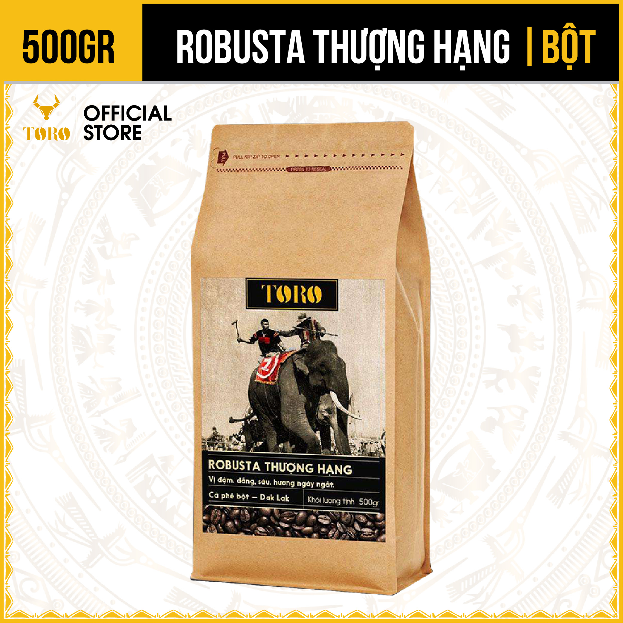 Cà Phê Bột Toro Robusta Thượng Hạng Nguyên Chất 100% | TORO FARM