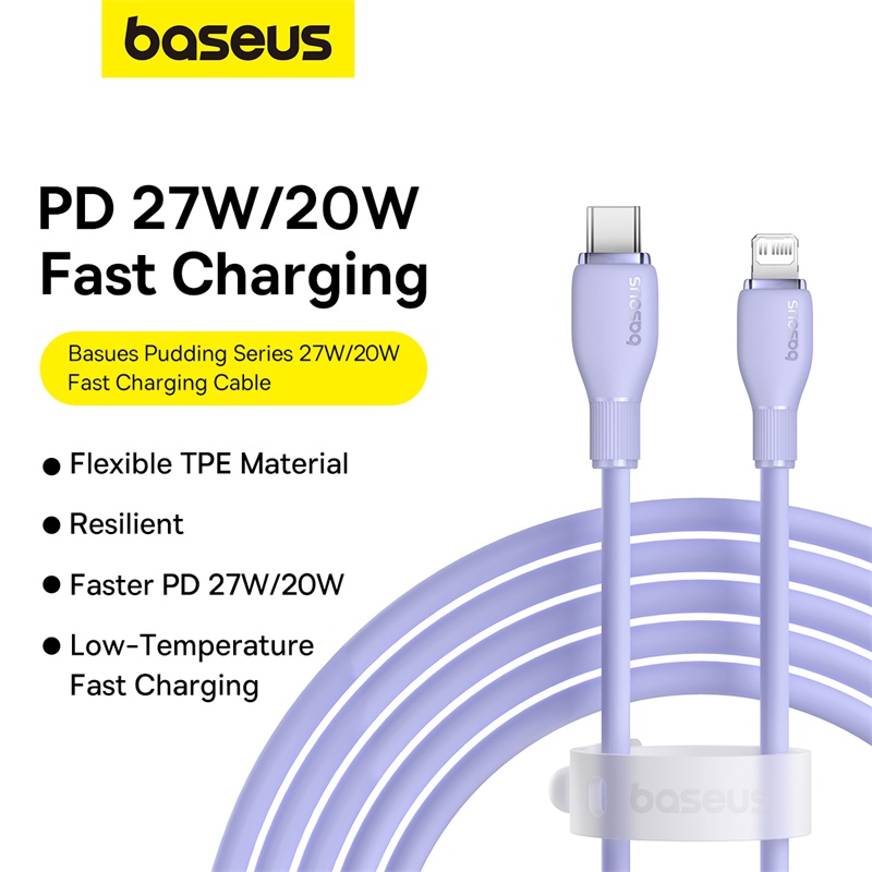 Cáp Sạc Nhanh Baseus Pudding Series Fast Charging Cable Type-C to iP 20W (Hàng chính hãng)