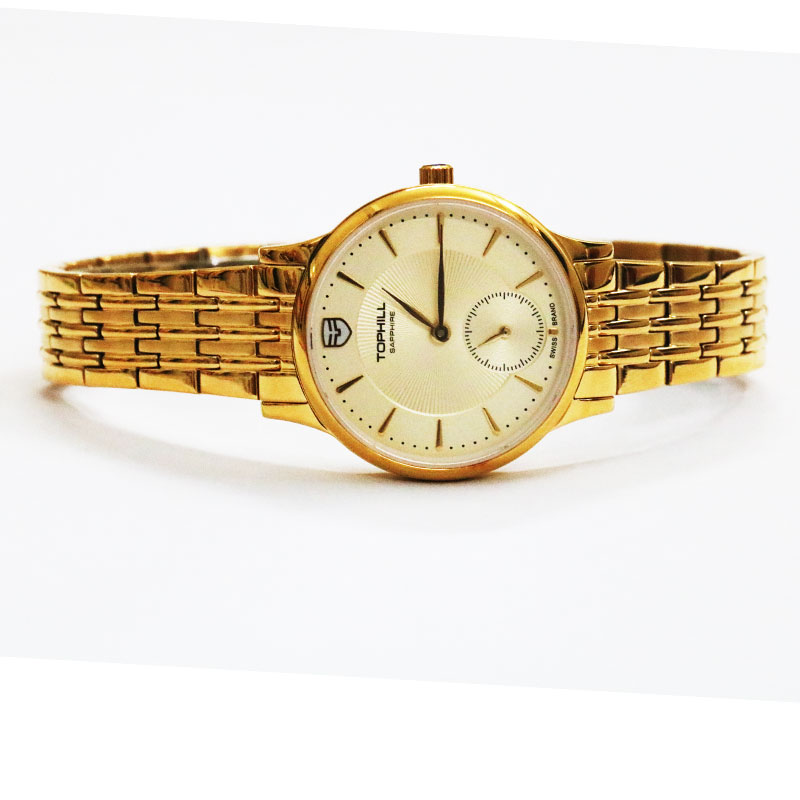 ĐỒNG HỒ TOPHILL TA051L.S2952 Đồng hồ nữ dây và vỏ thép không gỉ 316L, máy pin, kính sapphire