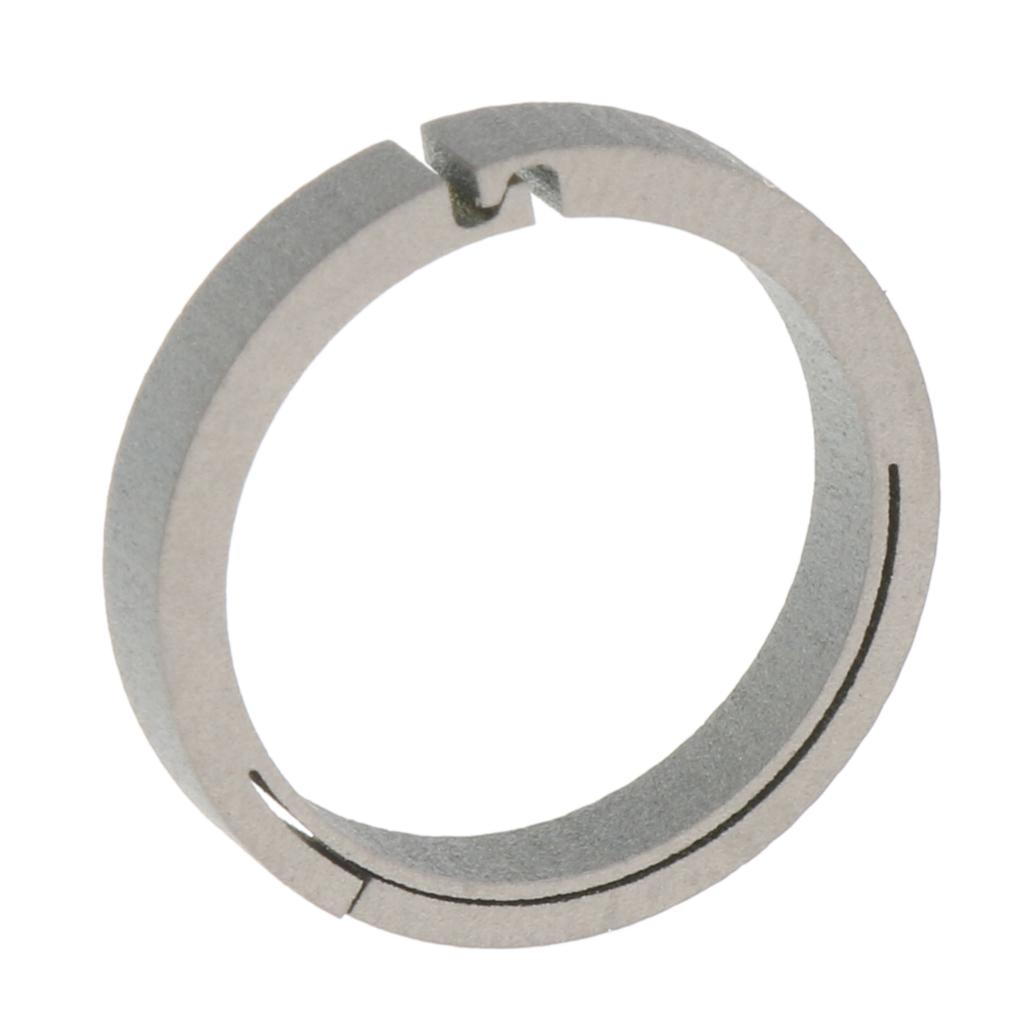 Titanium Circle Spring Keychain Buckle Clip Round Hook Key Chain 18mm Silver