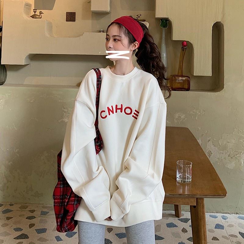 Áo khoác nam nữ thể thao ulzzang 3 sọc màu be Áo sweater hoodie nỉ bông kiểu dáng thể thao form rộng unisex K33