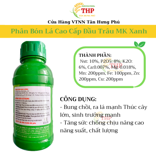 Phân Bón Lá Cao Cấp Đầu Trâu MK Xanh | PHÂN BÓN NÔNG NGHIỆP