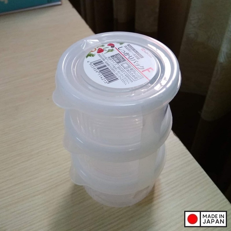 Bộ 3 chiếc hộp thực phẩm Nakaya tròn 180ml hàng nội địa Nhật Bản