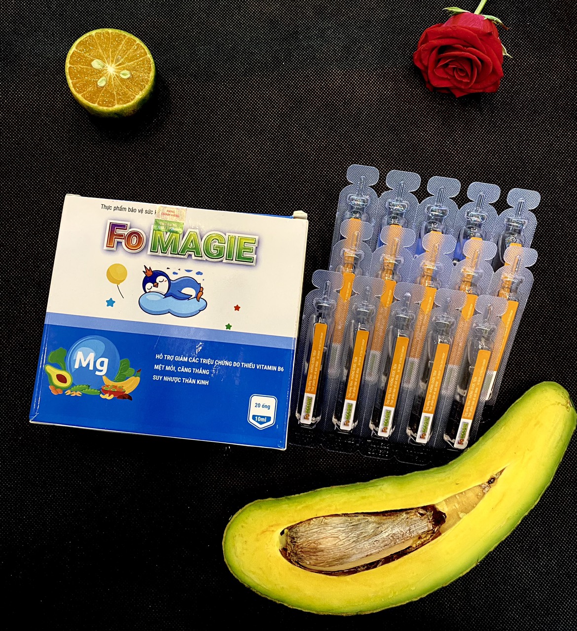 Fo Magie Fobelife - Hỗ trợ giảm các triệu chứng do thiếu Vitamin B6 - Giảm căng thẳng, mệt mỏi - Hộp 20 ống