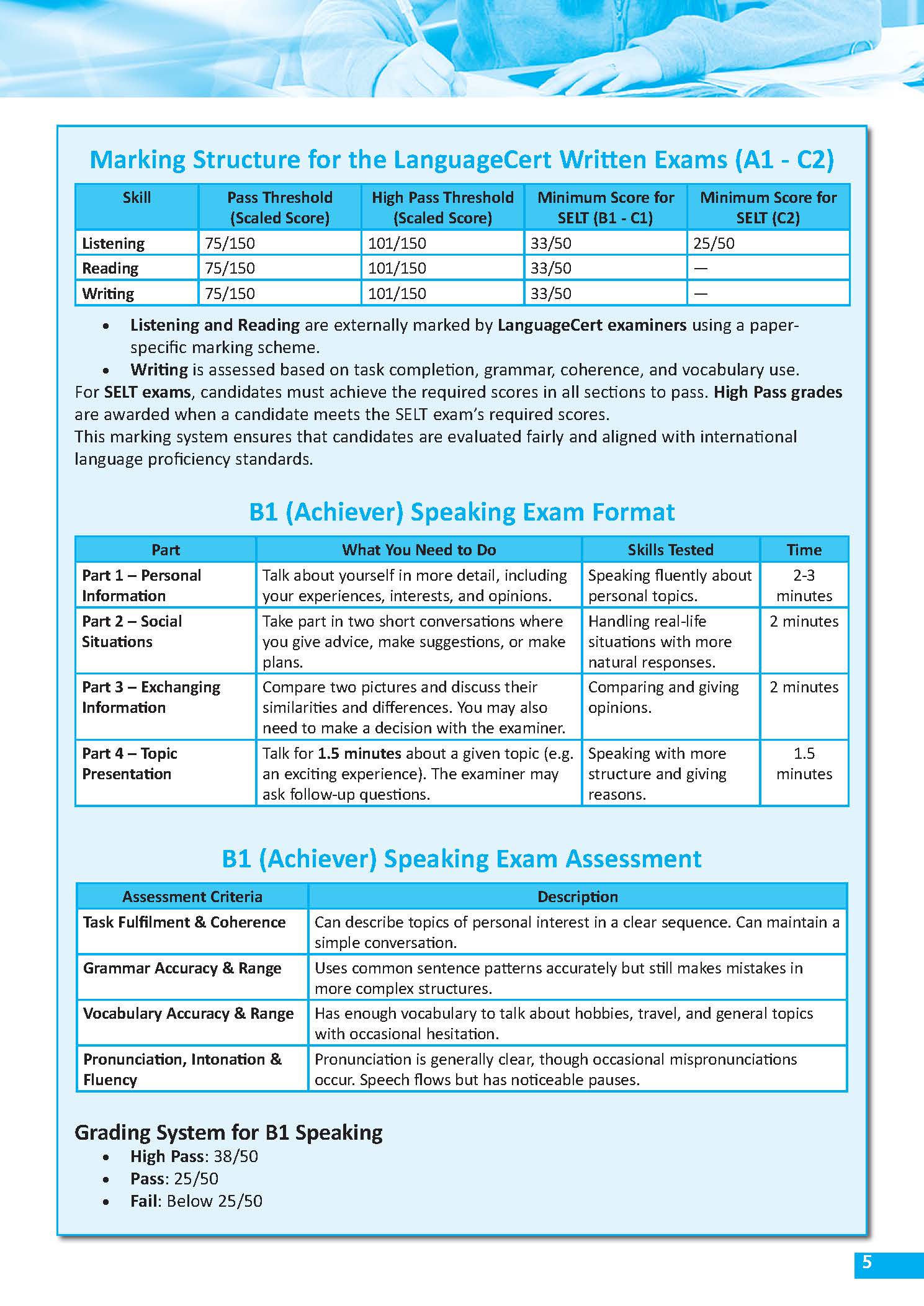 Succeed in LanguageCert B1 Achiever - 6 Pratice Tests