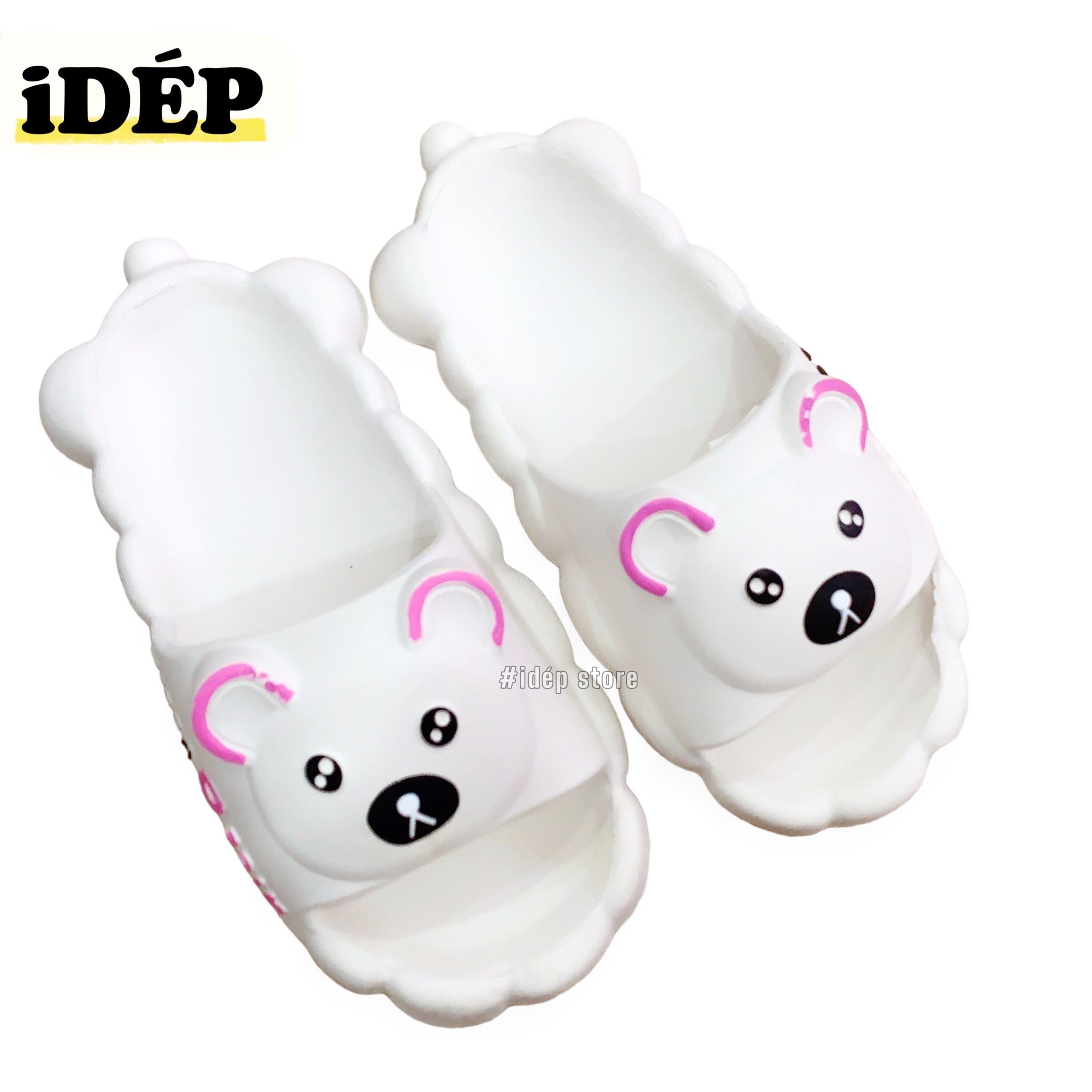 Dép bánh mì ĐÁM MÂY CLOUD cao 3.5cm iDÉP DL302 nữ quai ngang cao su siêu mềm chống trơn ulzzang đi trong nhà, văn phòng