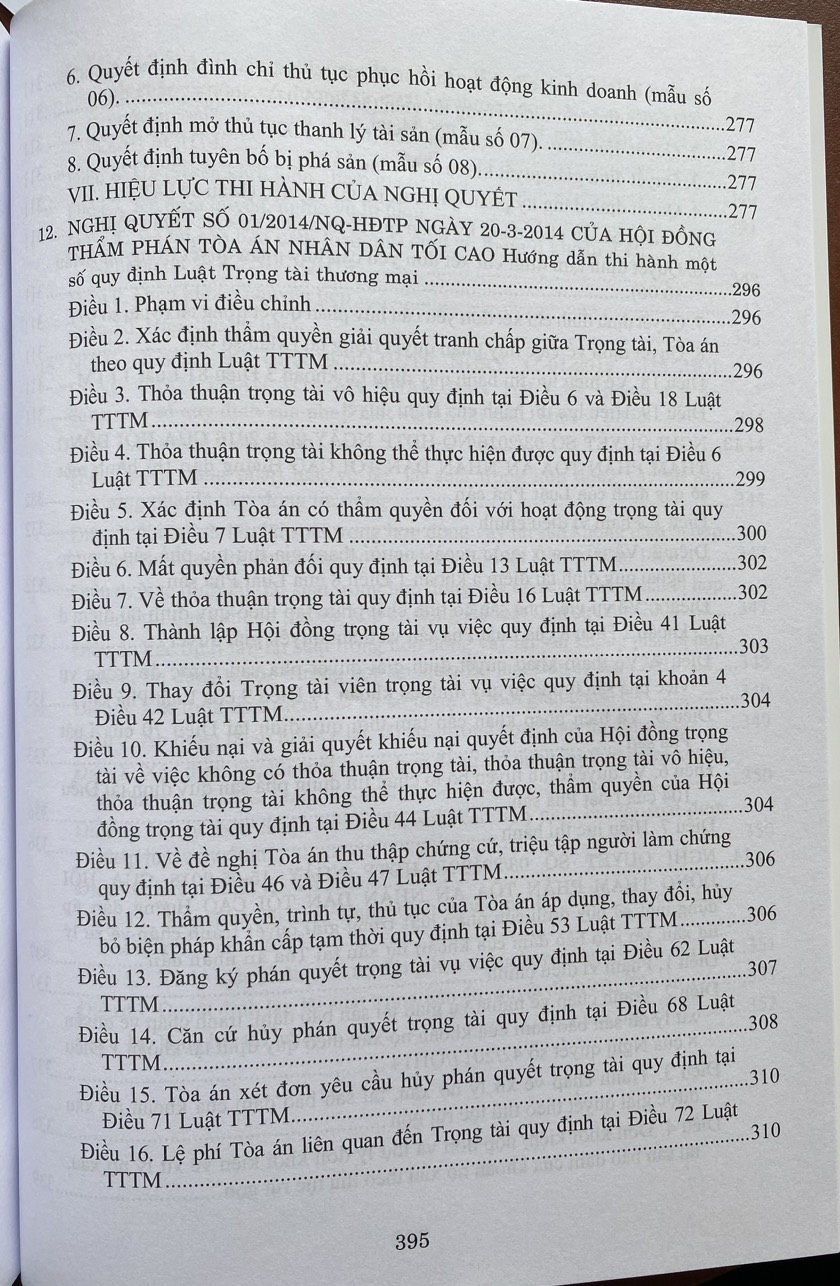 Hệ Thống Các Nghị Quyết Của Hội Đồng Thẩm Phán, Toà Án Nhân Dân Tối Cao Về  Hành Chính, Kinh Tế - Thương Mại và Hôn Nhân Gia Đình Từ Năm 2000 Đến 2023