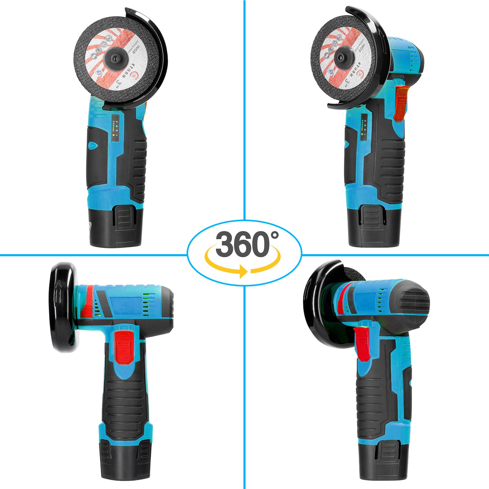 19500rpm Electric Grinding Machine Handheld Multifunctional Angle Grinder for Cutting Polishing Ceramic Tile Wood Stone Steel