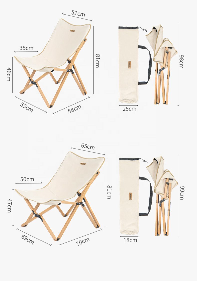 Ghế Vintage gấp gọn khung gỗ Q9E NatureHike NH19JJ008