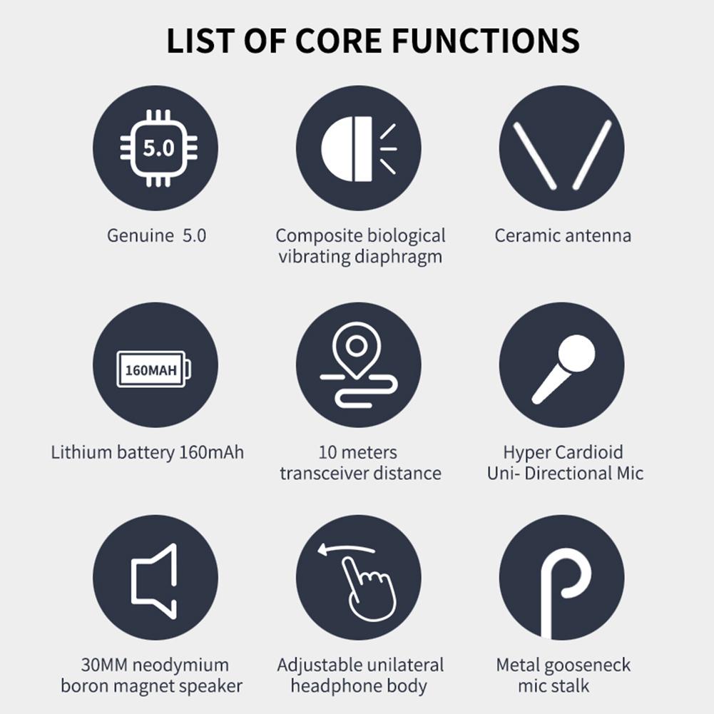 Tai Nghe Máy Tính Trung Tâm Gọi Tai Nghe 3.5Mm Kinh Doanh Tai Nghe Điện Thoại Bluetooth-Tương Thích Với Micro