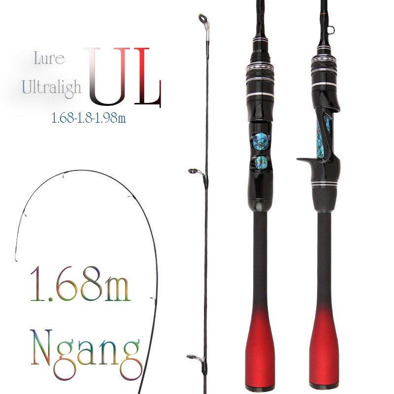 Cần câu lure cao cấp ul ultraligh ngọn đặc siêu dẻo cán carbon CM19