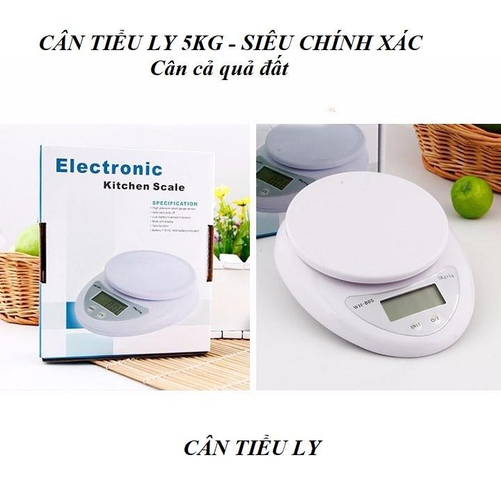 Hình ảnh Cân tiểu ly điện tử nhà bếp cao cấp định lượng 1g - 5kg, cân tiểu li làm bánh siêu chính xác, cân tổ yến C02