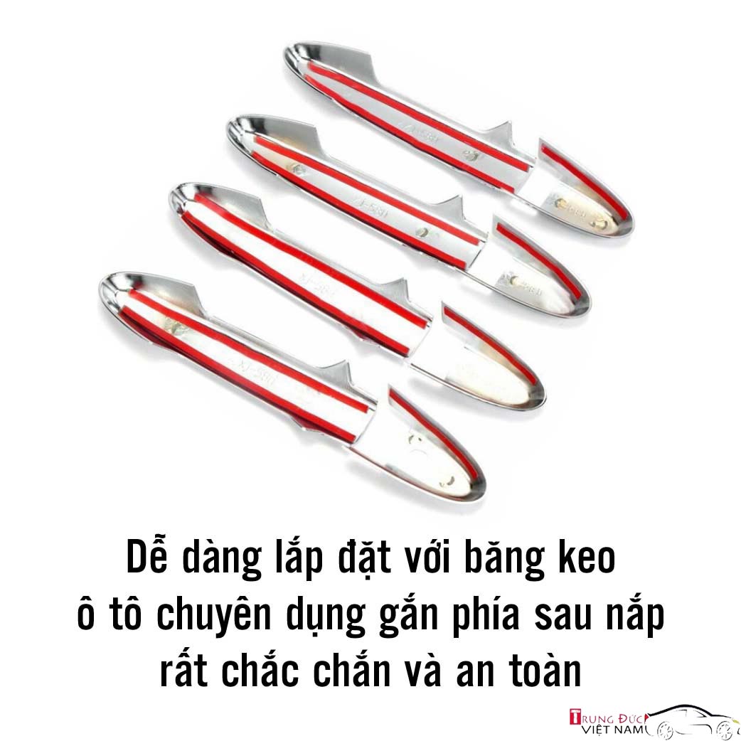 Ốp Tay Hõm Cửa Cho Dòng Xe HYUNDAI ACCENT 2018-2021 Chất Liệu Nhựa ABS Mạ Crôm, Quà Tặng Khăn Lau Xe – Hàng Chính Hãng TDVN