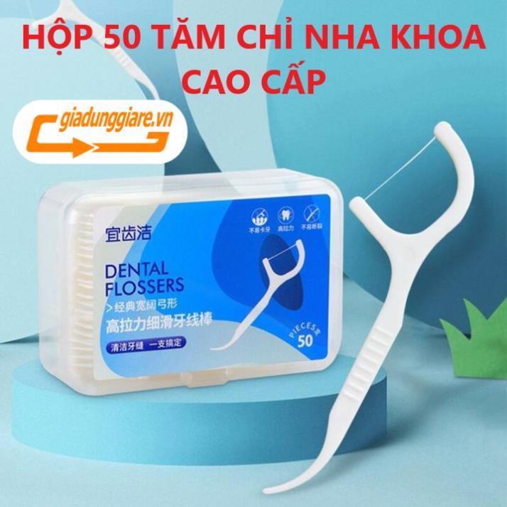 SET 03 HỘP (01 Hộp 50 cái) Tăm kẽ chỉ nha khoa tiệt trùng (Hàng cao cấp) - giadunggiare.vn