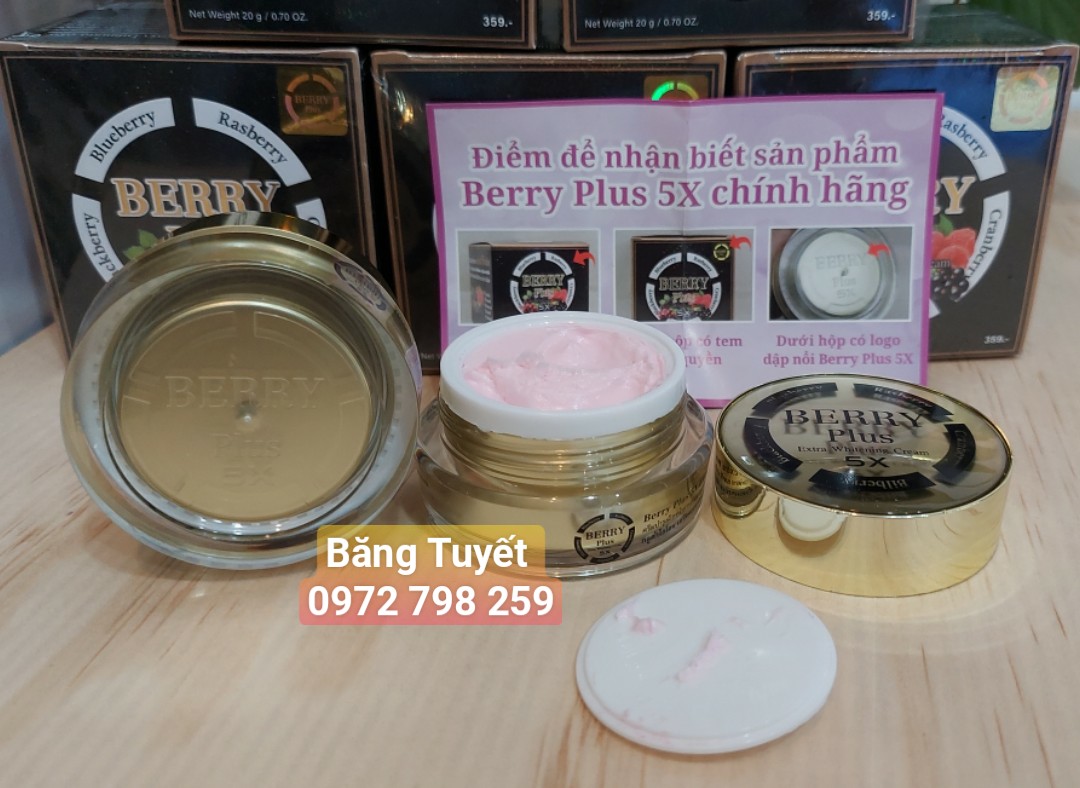 Kem nám tàn nhang Berry Plus 5X Extra Whitening Cream