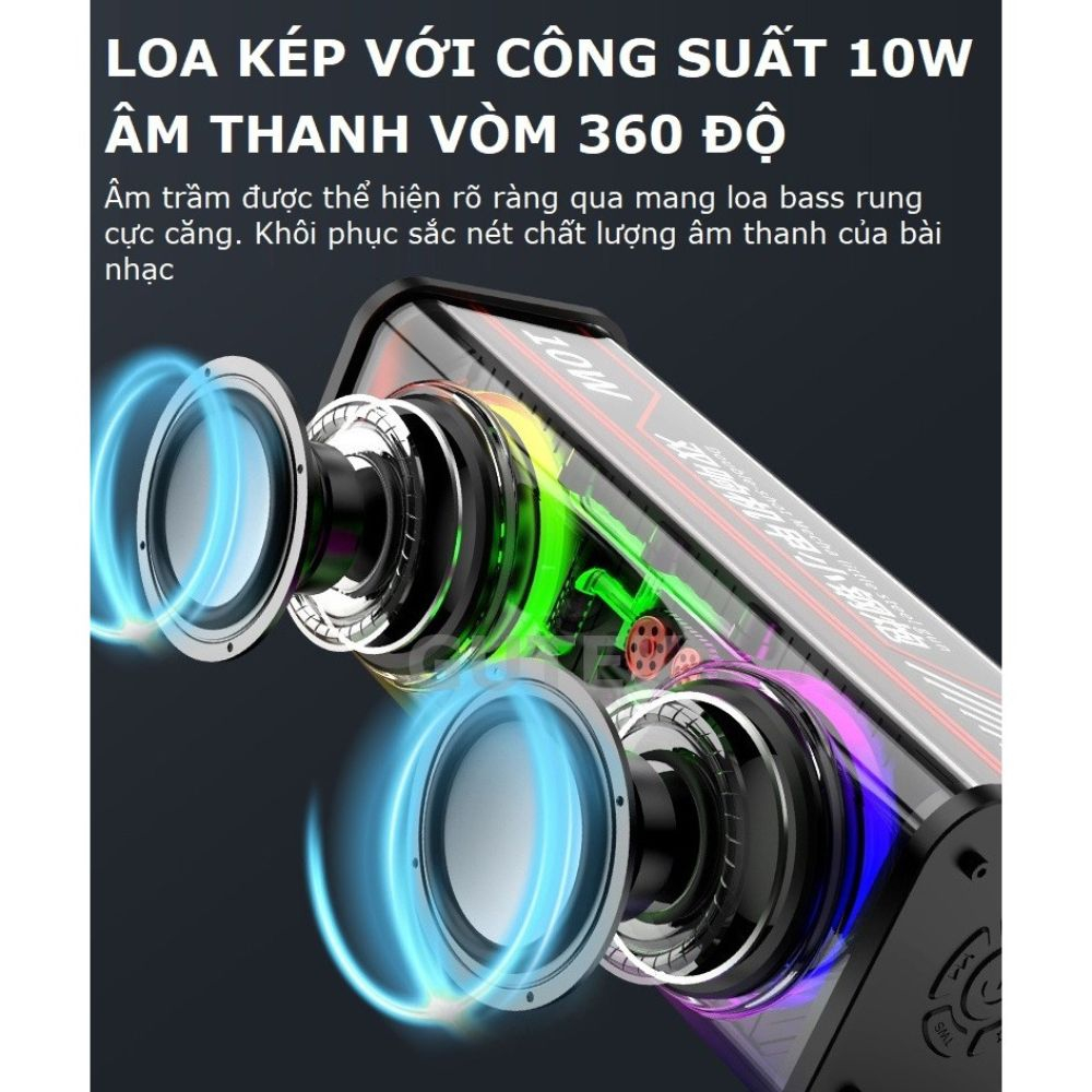 Loa Bluetooth Mini Sothing A88 10W LED RGB Đổi Màu Cao Cấp, Loa TWS Kết Nối 2 Loa, Đèn LED Nháy Theo Nhạc- Hàng Chính Hãng