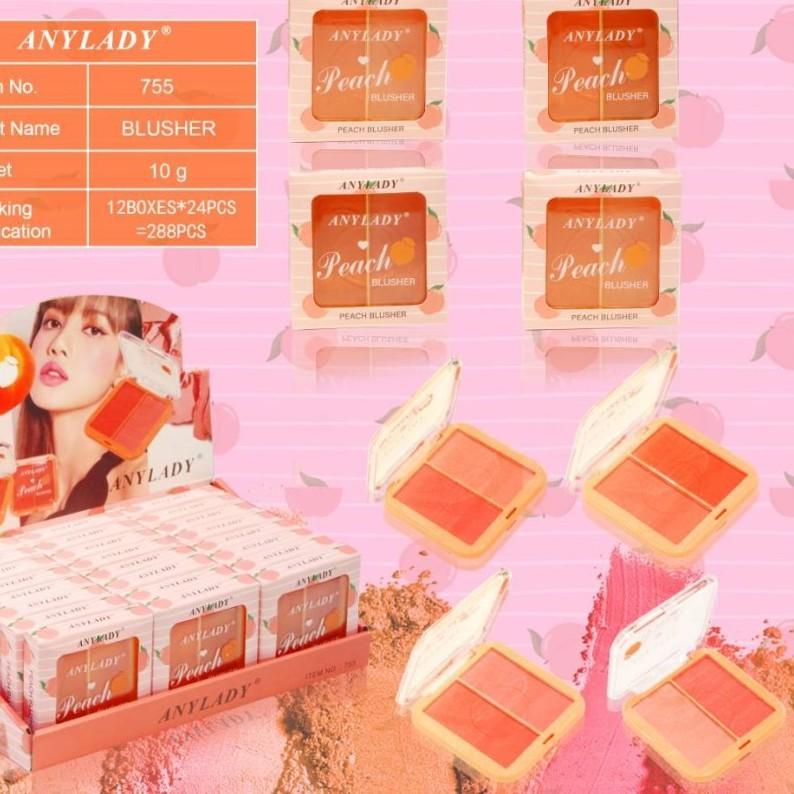 Phấn Má 2 Ô MÀU Trái Đào Peach Blusher 1 hộp 2 tone màu toàn tone ko thể đẹp hơn MS:755