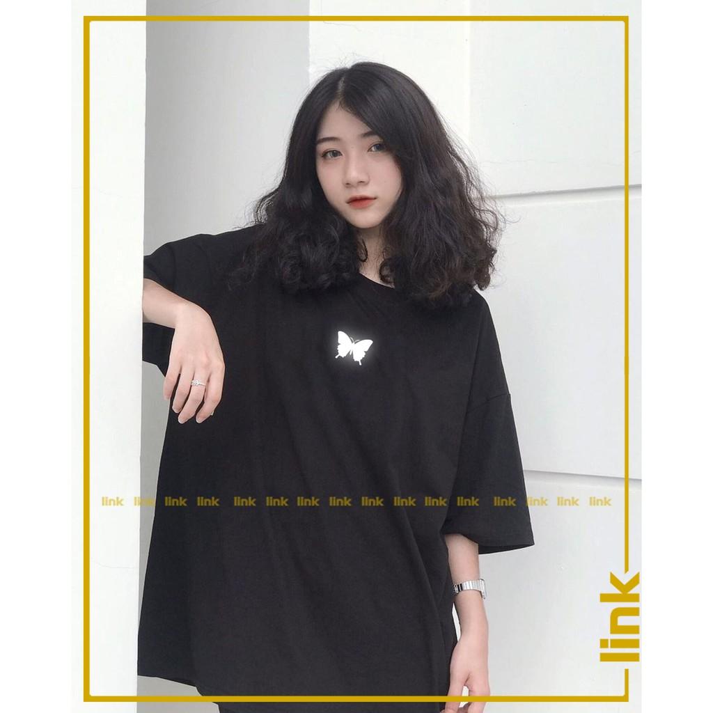 Áo BƯỚM xinh phản quang trước ngực tay lỡ Unisex