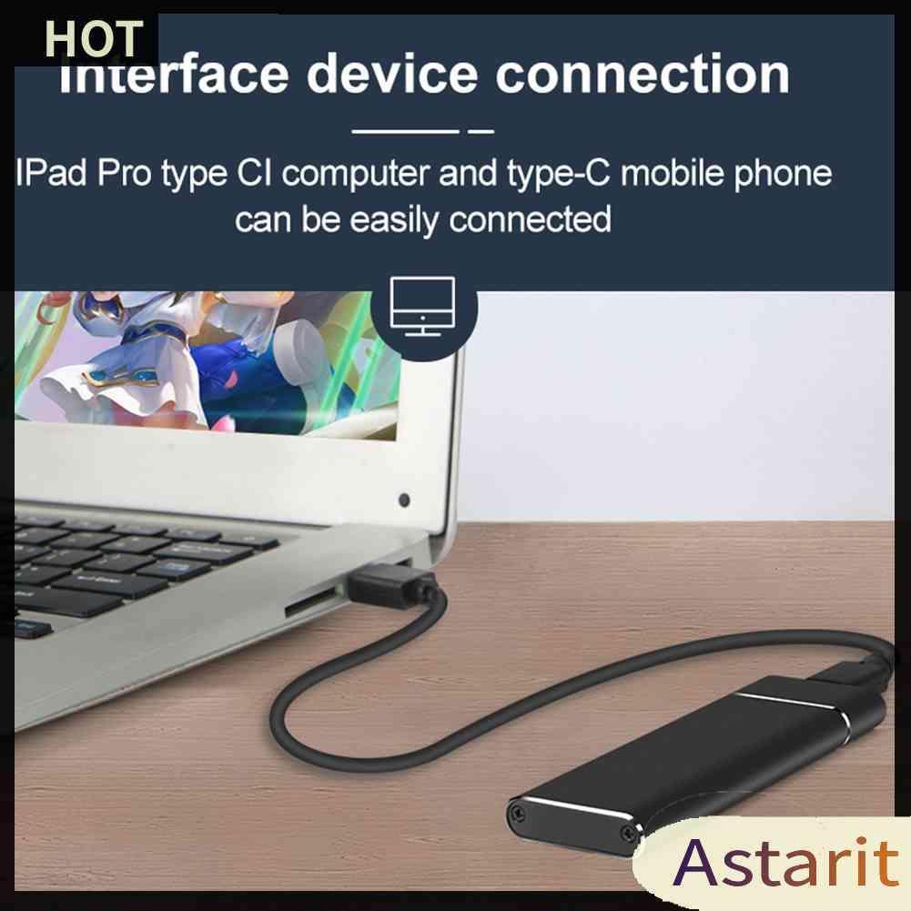 Hộp Đựng Ổ Cứng Ngoài M.2 NGFF Sang USB3.0 Cho SATA B-Key SSD Type-C 5Gbps Ốp