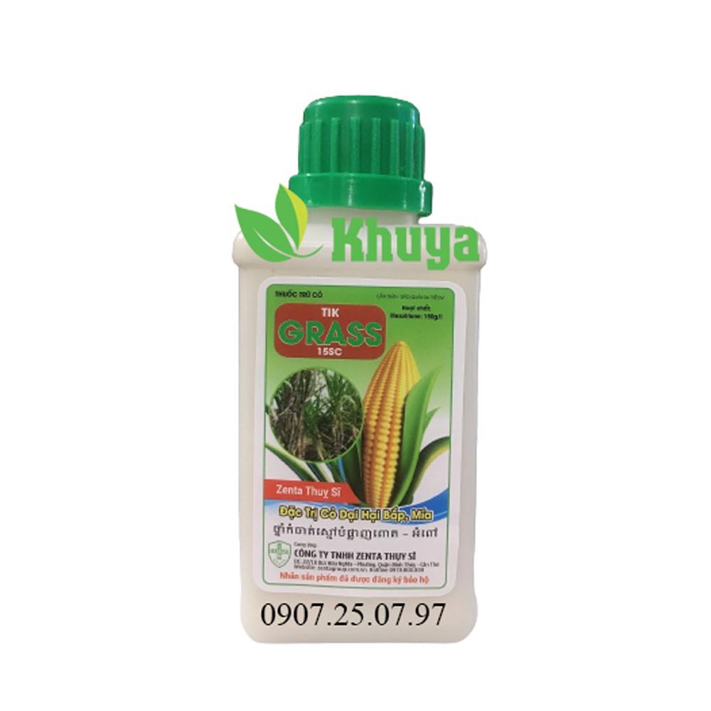 Thuốc trừ cỏ Tik Grass 15SC 100ml Chuyên trừ cỏ trên Bắp và Mía