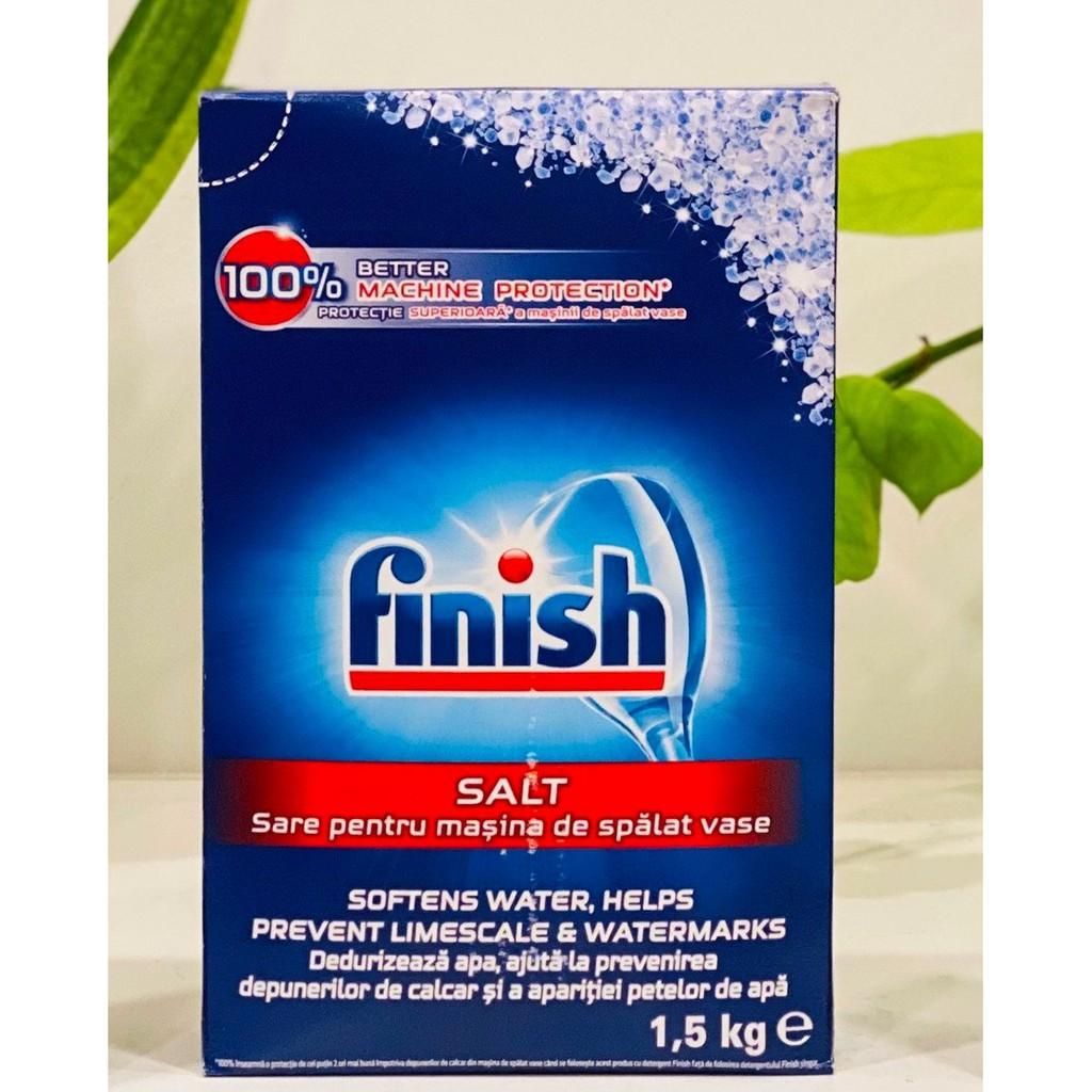 Combo viên rửa bát Finish 120 V + nước làm bóng Finish 1150ml + Muối rửa chén Finish 1.5kg viên rửa chén finish ly