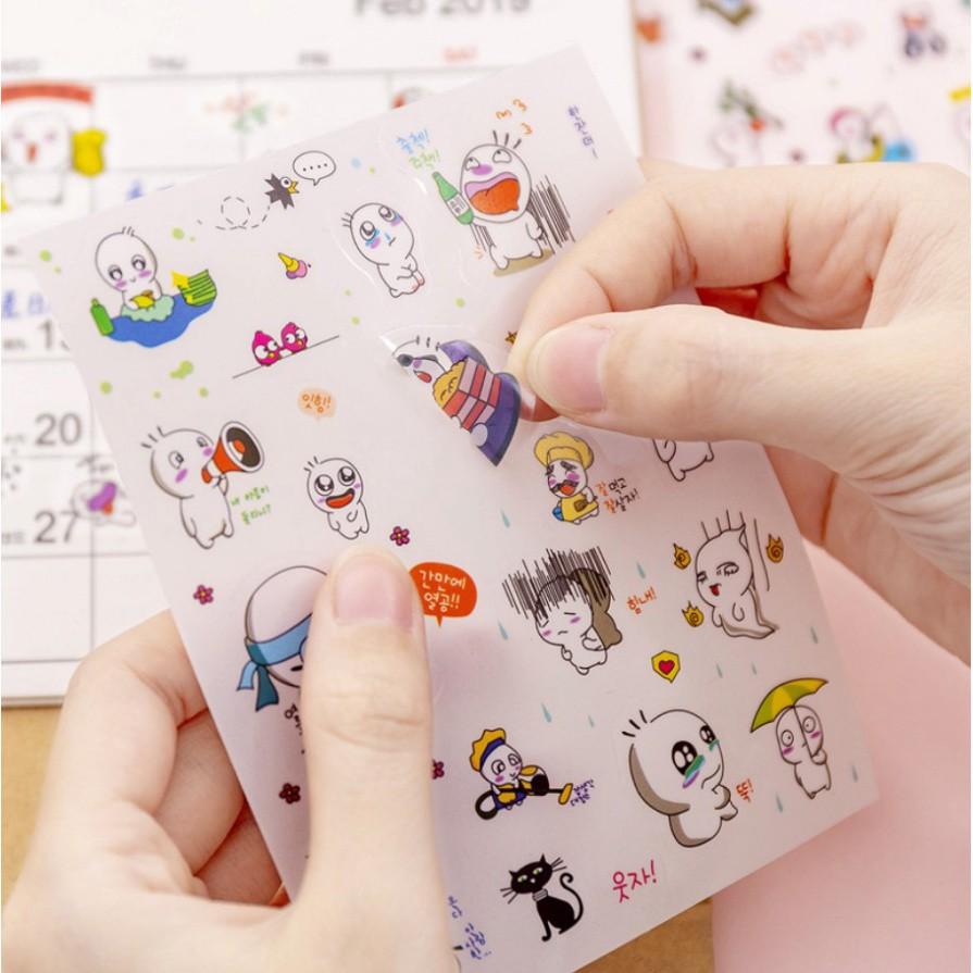 Bộ 6 sticker dán trang trí nhiều mẫu đẹp