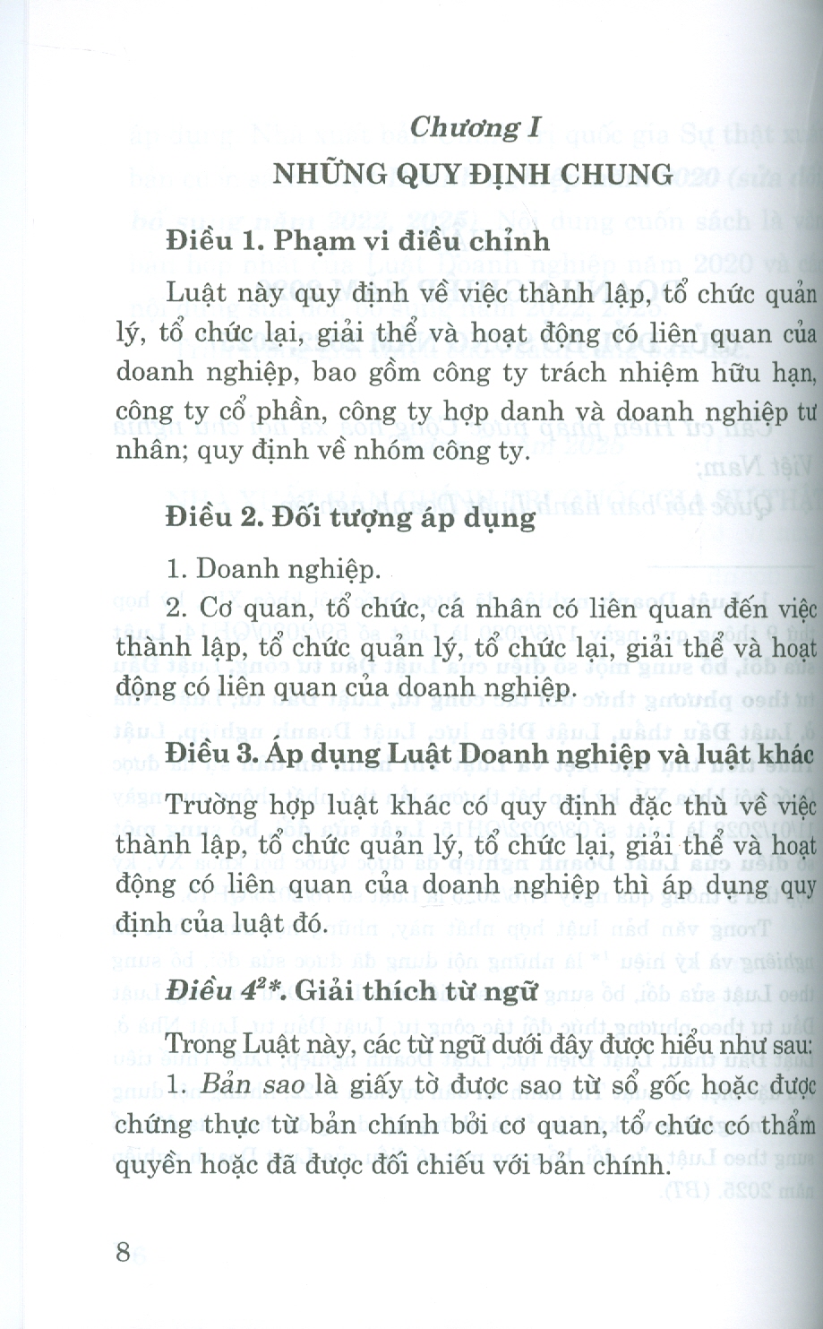Luật Doanh Nghiệp Năm 2020 (Sửa Đổi, Bổ Sung Năm 2022, 2025)