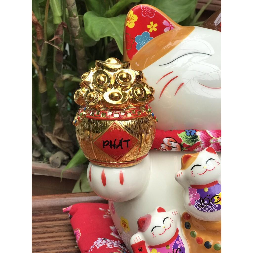 GIÁ HỦY DIỆT Mèo thần tài vẫy tay – Đại Phú Đại Quý 25cm bản Việt