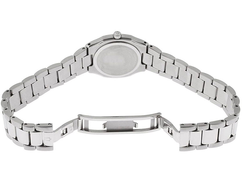Đồng Hồ Nữ Bulova Đính Kim Cương Dây Thép Không Gỉ 96R199 - Mặt Xà Cừ