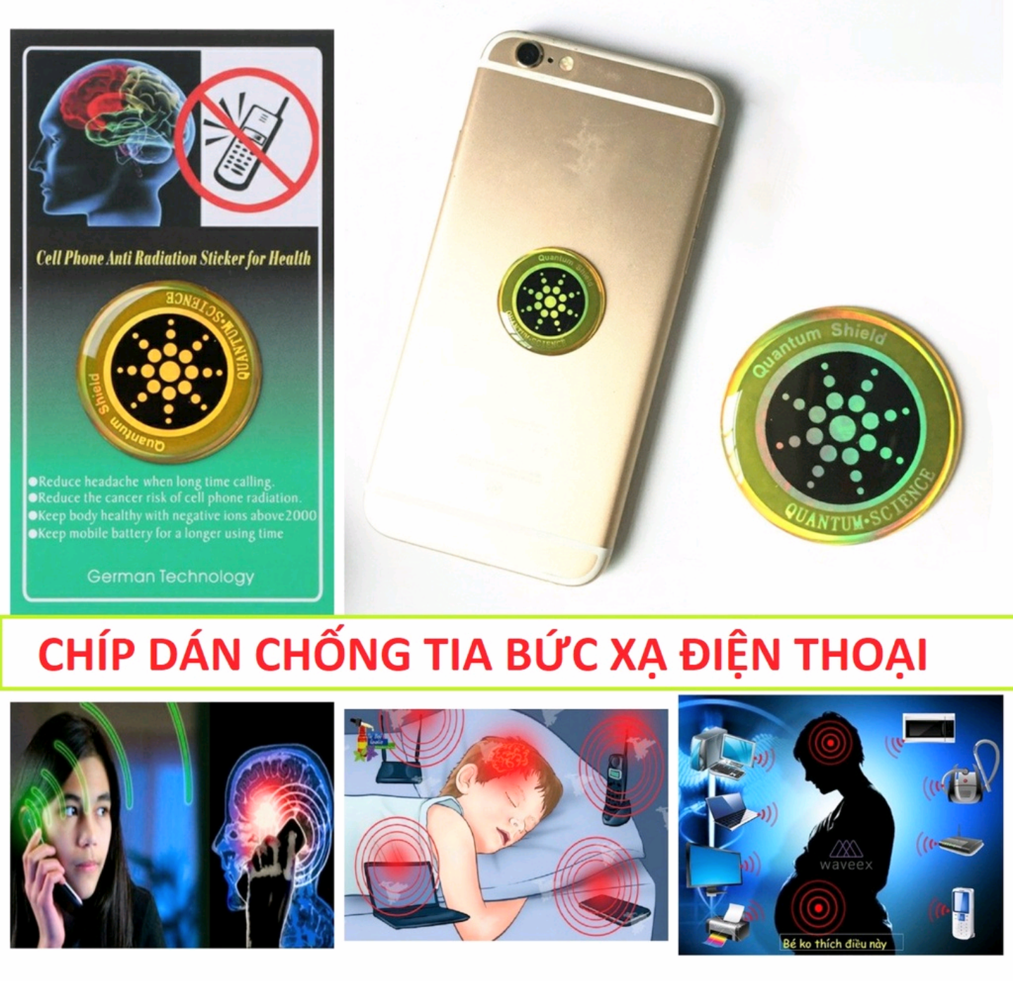 1 CHÍP DÁN TRIỆT SÓNG ĐIỆN TỪ ĐIỆN THOẠI THÔNG MINH BẢO VỆ SỨC KHỎE AN TOÀN HÀNG CHUẨN CHẤT LƯỢNG