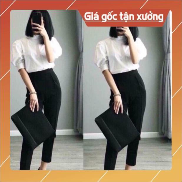 Quần Baggy Nữ , Quần Baggy Chất Tuyết Mưa, Không Co Giãn, Giữ Dáng, Kiểu Chun Sau, Khoá hông