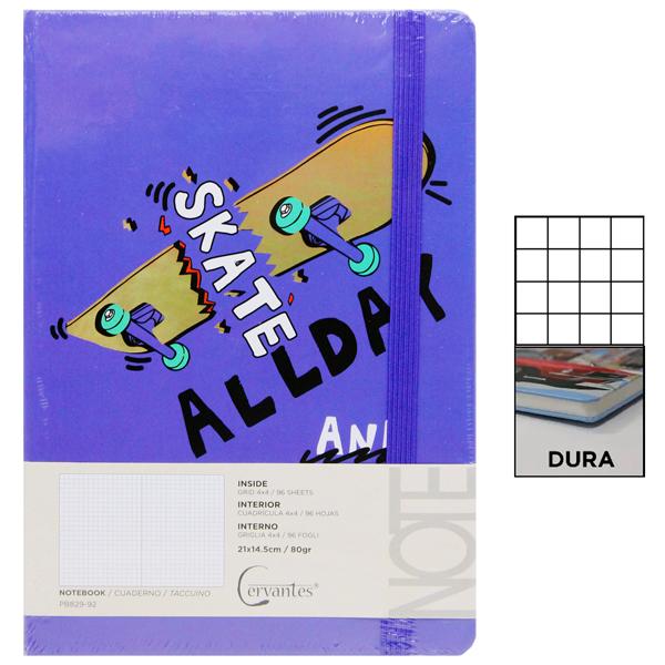 Sổ Ghi Chú Skateboard A5 - Kẻ Ô Vuông - 192 Trang 80gsm - Cervantes PB829-92 - Mẫu 3