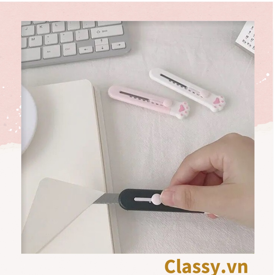 Dao Dọc Giấy Chân Mèo Classy Dễ Thương PK642