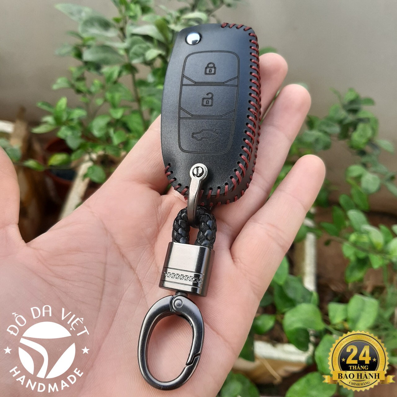 Bao da chìa khóa chìa độ Toyota, chìa như hình da thật bảo hành 2 năm