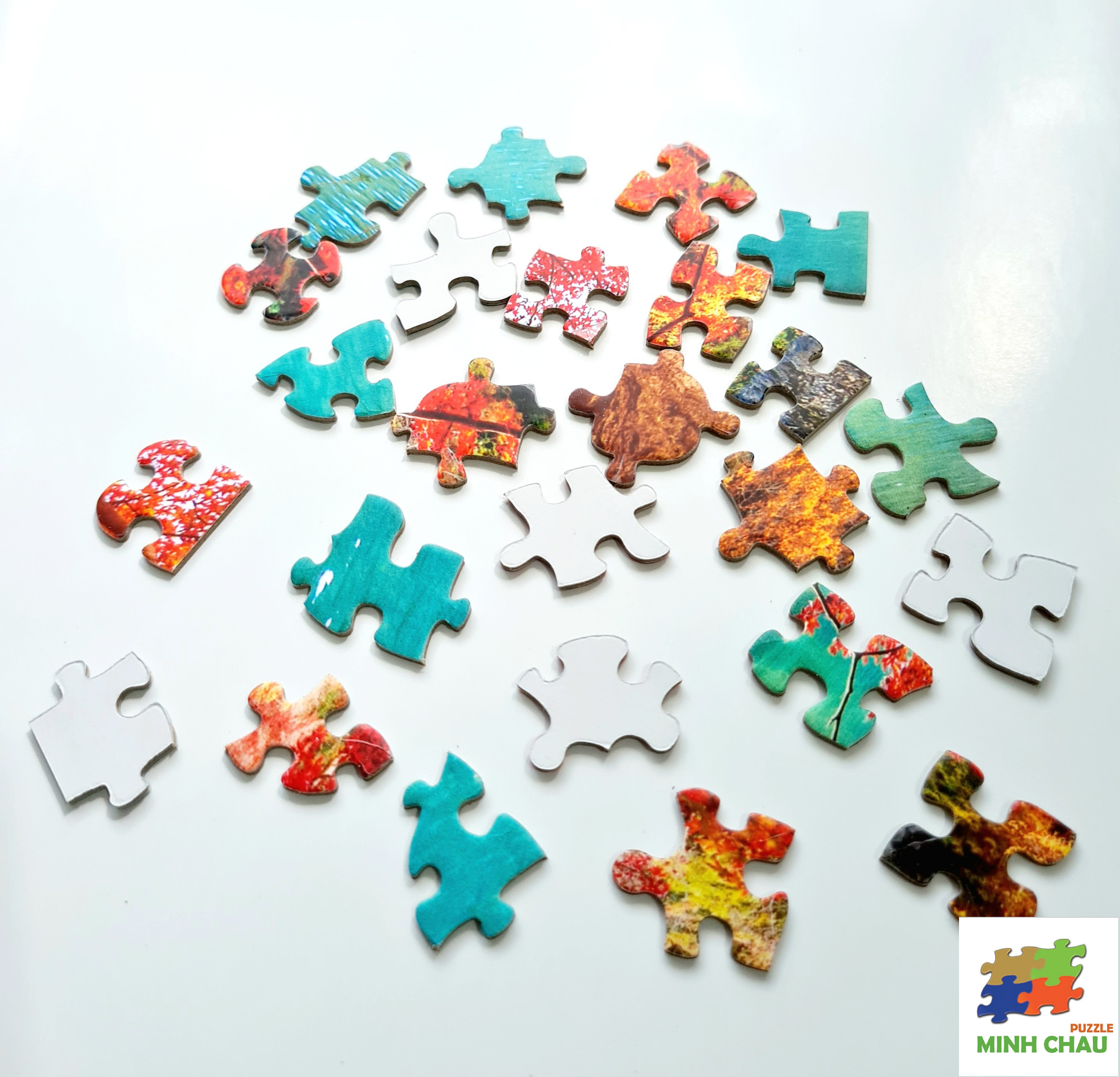 Tranh Xếp Hình Random Cut 750 Mảnh Minh Châu – Gia Đình Cá Heo