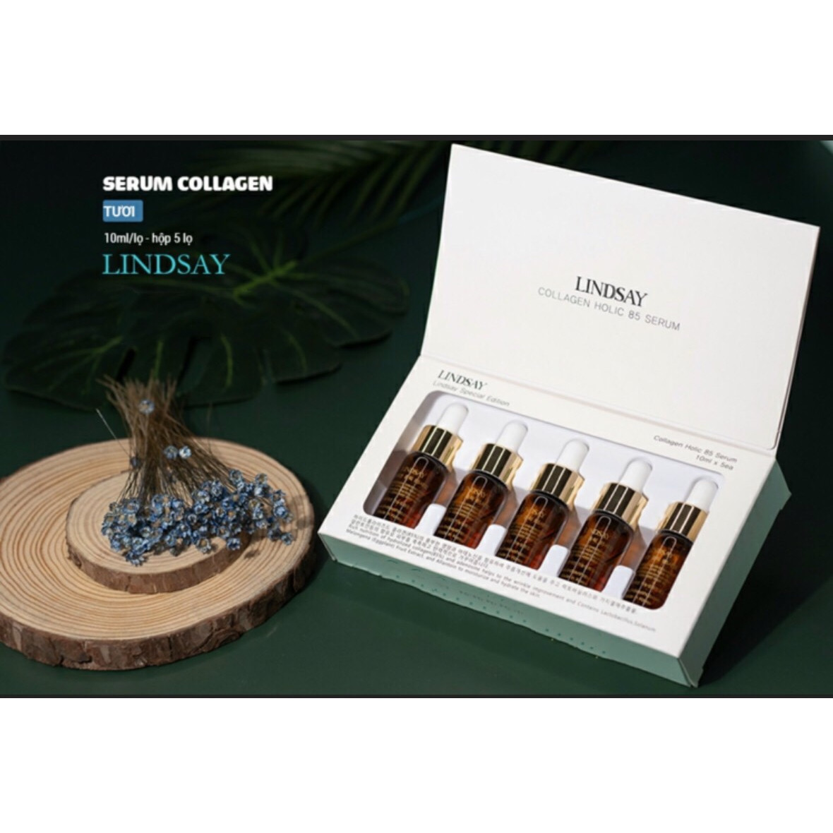 Bộ Serum Colagel tái tạo chống lão hóa da - LINDSAY COLLAGEN HOLIC 85 SERUM