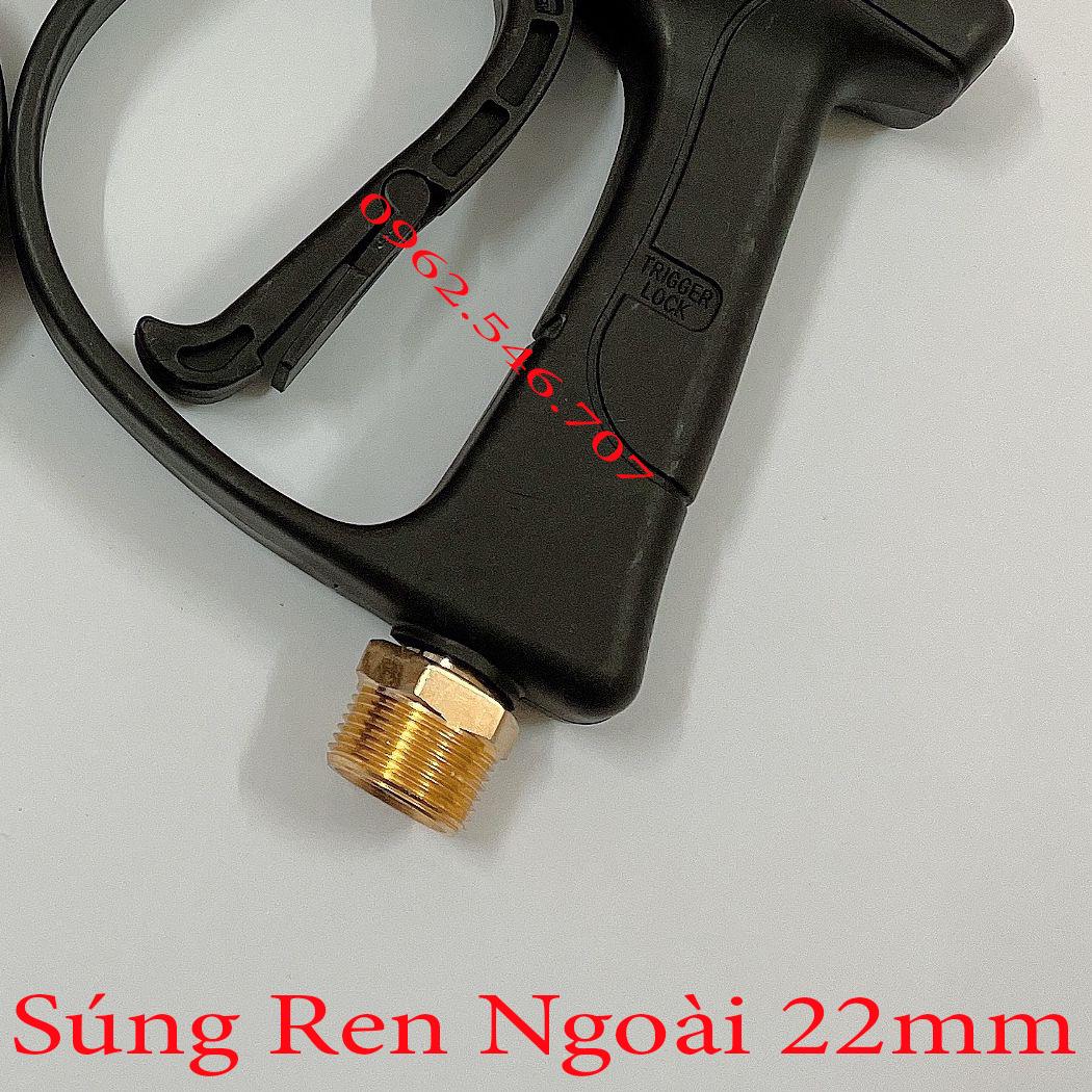 Súng xịt rửa xe loại tốt - súng rửa xe ren ngoài 14mm,22mm cho máy xịt áp lực cao