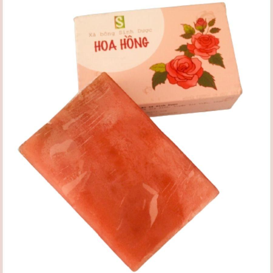 Xà bông - Xà phòng Hoa Hồng Sinh Dược 100% thiên nhiên tắm gội rửa mặt hương hoa hồng đặc trưng thơm nhẹ nồng nàn quyến rũ