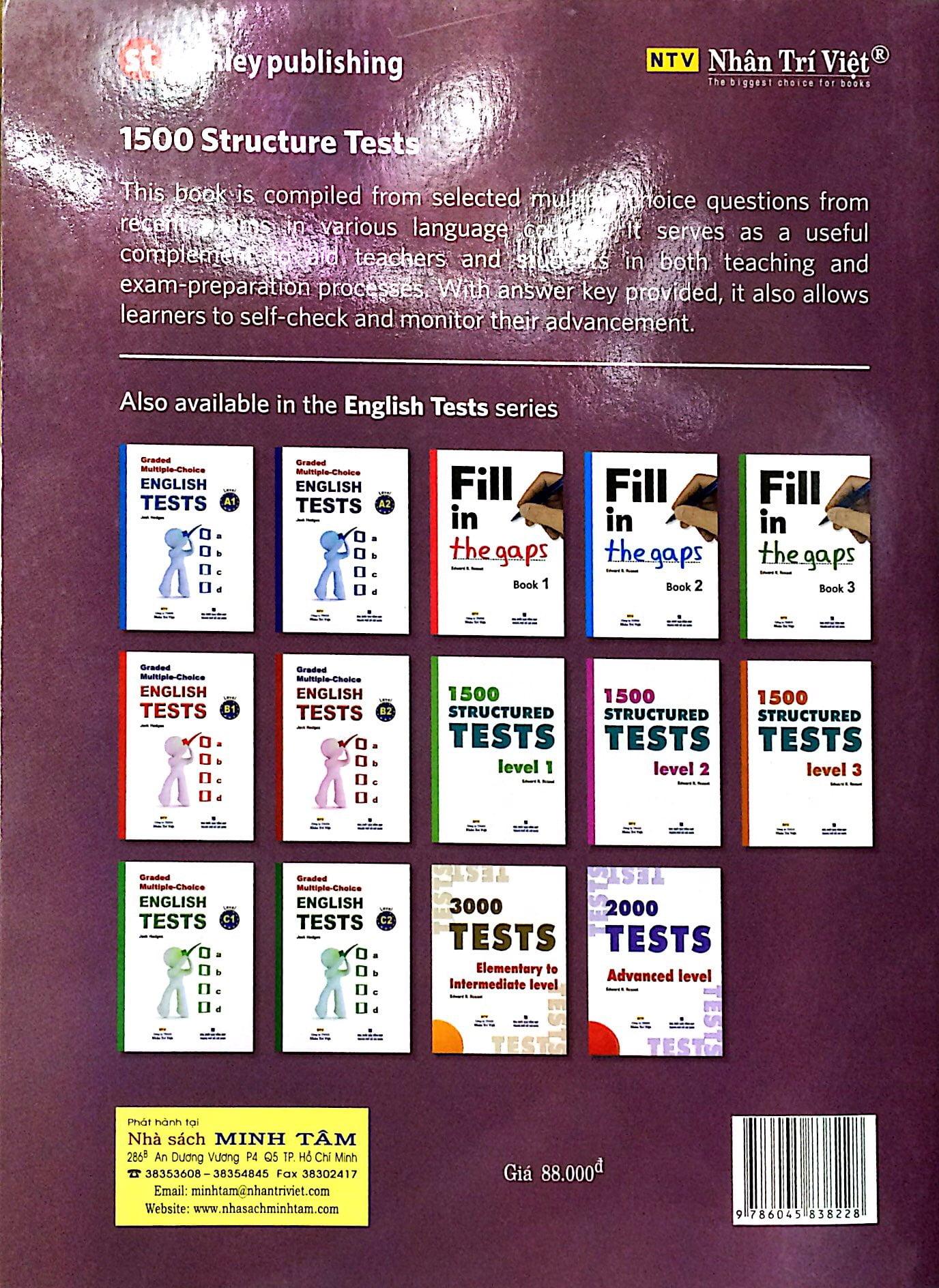 Sách 1500 Structured Tests Leve 2 (Không CD)