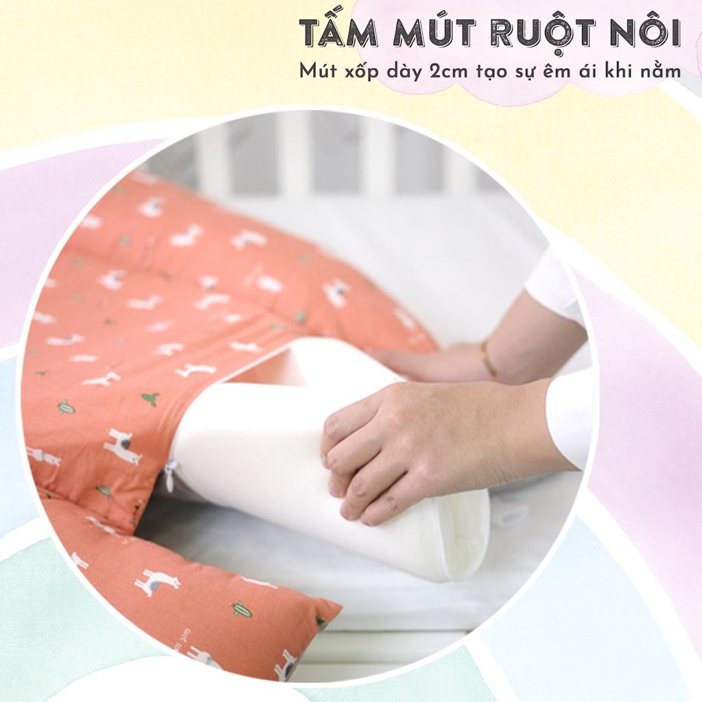 Nôi vải ngủ chung giường cho bé RUNA KIDS chất liệu vải Satin cao cấp mềm mịn thoáng mát an toàn cho da bé