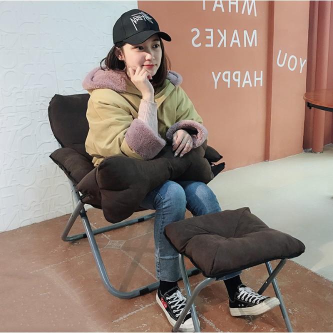 Ghế ngồi thư giãn kèm đôn gác chân xếp gọn