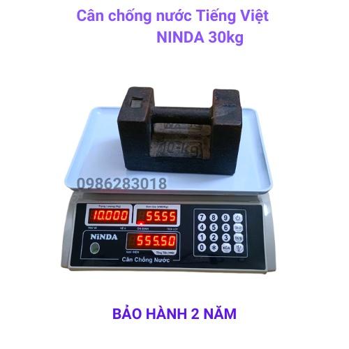 Cân tính tiền chống nước NINDA ( 30kg ) dùng cho bán hàng hải sản,nhà hàng ( bảo hành 24 tháng )