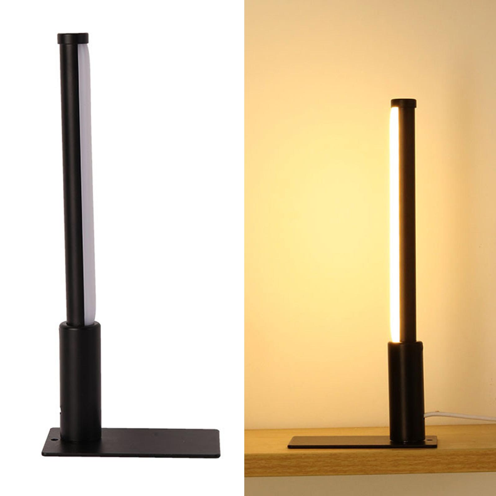 LED Desk Lamp Studying Bedside Night Lamps for Bedroom Dorm 3W Black