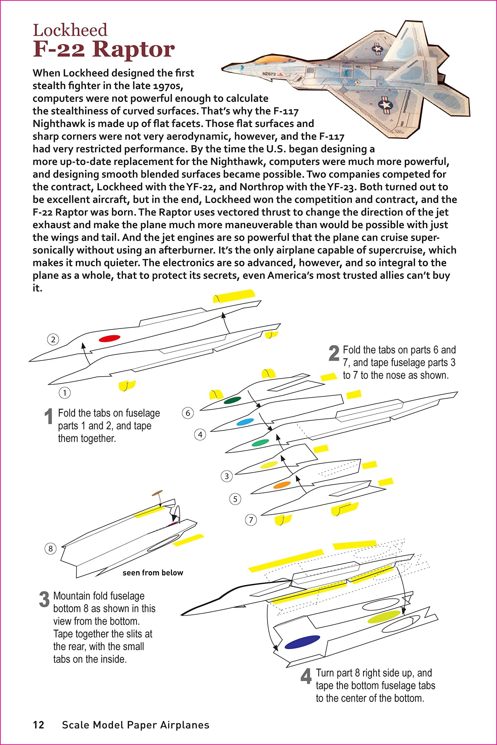 Scale Model Paper Airplanes Kit: Iconic Planes That Really Fly! Slingshot Launcher Included