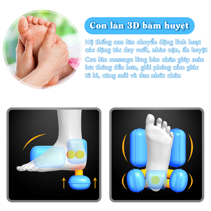 Máy massage bàn chân, bắp chân và đùi Nikio NK-289